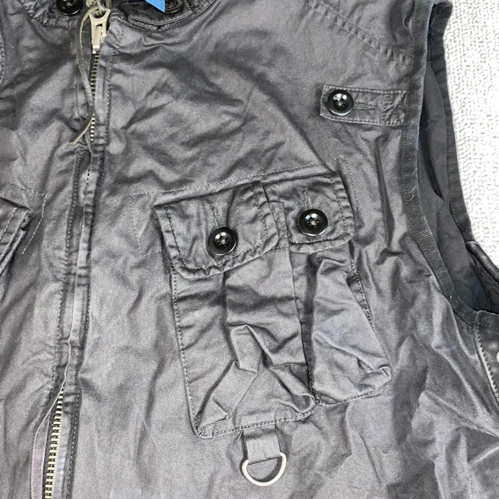 Polo Ralph Lauren Utility Vest Mens XL Black Multi Pocket Cargo Fishing Gorpcore